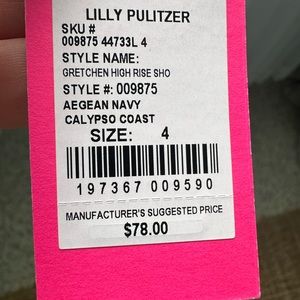 Lilly Pulitzer high rise shorts. Worn only to try on.